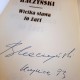 Kaczyński B. " Wielka sława to żart " Warszawa 1992 - autograf